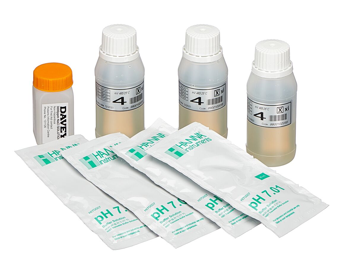 Henden Probe Calibration Kit (HWQH) Includes Calibration Solutions, 3 x pH, 1 x ORP and 1 x TDS Henden Probe Calibration Kit (HWQH) Includes Calibration Solutions, 3 x pH, 1 x ORP and 1 x TDS